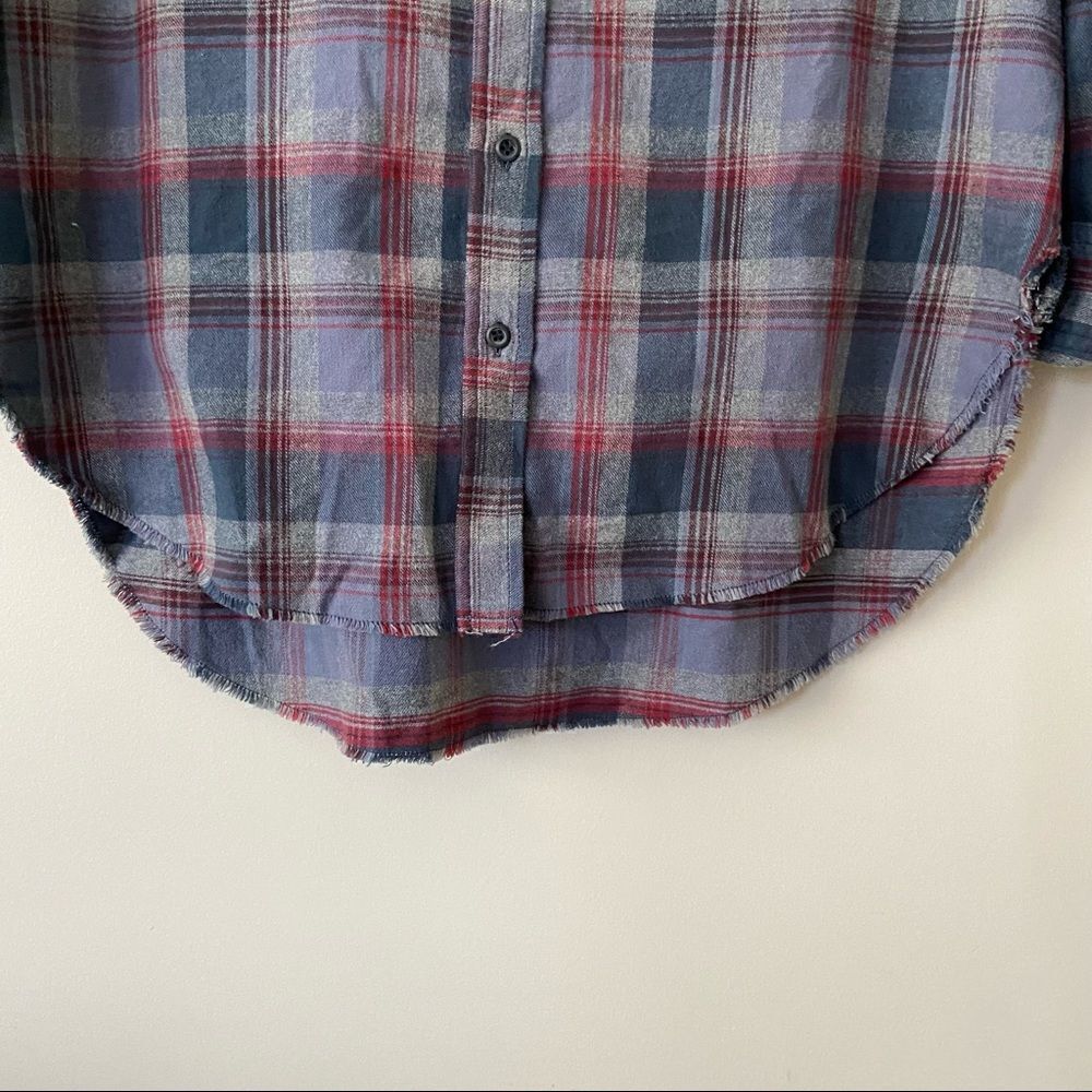 Nwt-treasure & Bond Raw Hem 100% Cotton Flannel - Picture 10 of 13